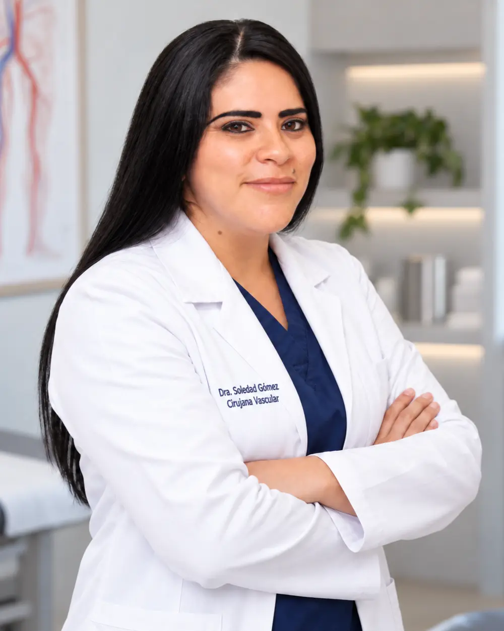 Retrato de la Dra. María Soledad Gómez Pérez, cirujana vascular en Quito